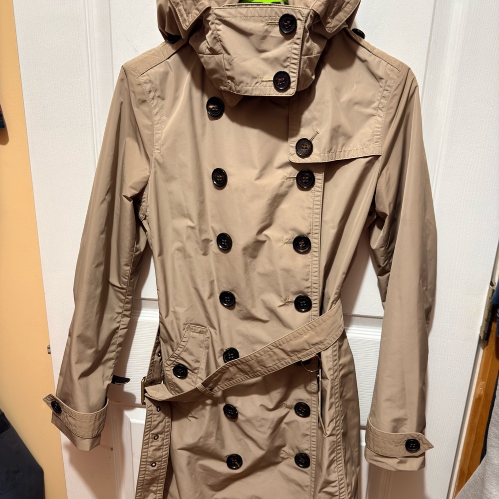 Burberry Tan Double-Breasted Trench Coat